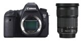 Canon EOS 6D SLR-Digitalkamera (20,2 Megapixel, CMOS-Vollformatsensor, 7,6 cm (3 Zoll) Display, Full-HD) Kit inkl. 24-105 mm IS STM, schwarz - 1