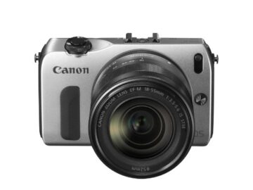 Canon EOS M kompakte Systemkamera (18 Megapixel, 7,6 cm (3 Zoll) Display, Full HD, Touch-Display) Kit inkl. EF-M 18-55mm 1:3,5-5,6 IS STM und Speedlite 90EX silber - 1