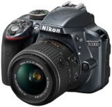 Nikon D3300 SLR-Digitalkamera Kit (24 Megapixel, 7,6 cm (3 Zoll) TFT-LCD-Display, Live View, Full-HD) inkl. AF-S DX 18-55 VR II Objektiv anthrazit - 1