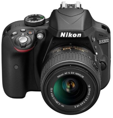 Nikon D3300 SLR-Digitalkamera Kit (24 Megapixel, 7,6 cm (3 Zoll) TFT-LCD-Display, Live View, Full-HD) inkl. AF-S DX 18-55 VR II Objektiv schwarz - 3