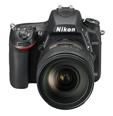 Nikon D750 SLR-Digitalkamera (24,3 Megapixel, 8,1 cm (3,2 Zoll) Display, HDMI, USB 2.0) Kit inkl. AF-S Nikkor 24-120 mm 1:4G ED VR Objektiv schwarz - 2