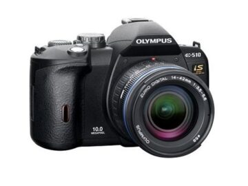 Olympus E-510 SLR-Digitalkamera (10 Megapixel, LifeView, Bildstabilisator) Double Zoom Kit inkl. EZ1442 und EZ4015-2 - 1