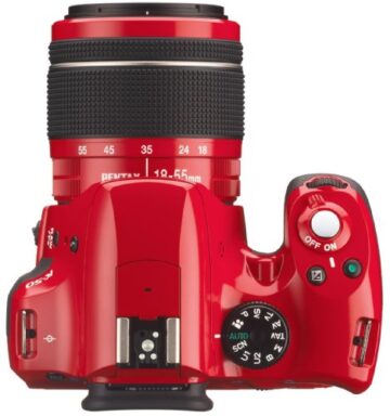 Pentax K 50 SLR-Digitalkamera (16 Megapixel, APS-C CMOS Sensor, 1080p, Full HD, 7,6 cm (3 Zoll) Display, Bildstabilisator) rot inkl. Objektiven DA L 18-55 mm WR & DA L 50-200 mm WR - 5