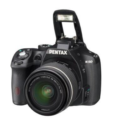 Pentax K 50 SLR-Digitalkamera (16 Megapixel, APS-C CMOS Sensor, 1080p, Full HD, 7,6 cm (3 Zoll) Display, Bildstabilisator) schwarz inkl. Objektiv DA L 18-55 mm WR - 3