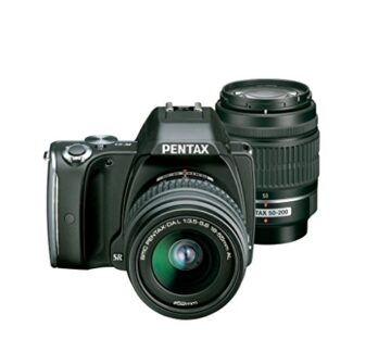 Pentax K-S1 SLR-Digitalkamera (20 Megapixel, 7,6 cm (3 Zoll) TFT Farb-LCD-Display, ultrakompaktes Gehäuse, Anti-Moiré-Funktion, Empfindlichkeit bis zu ISO 51200, Full-HD-Video, Wi-Fi, HDMI) inkl Double Zoom Kit DAL 18-55 mm und DAL 50-200 mm Objektiv schwarz - 1