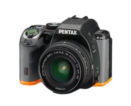 Pentax K-S2 Spiegelreflexkamera (20 Megapixel, 7,6 cm (3 Zoll) LCD-Display, Full-HD-Video, Wi-Fi, GPS, NFC, HDMI, USB 2.0) Double-Zoom-Kit inkl. 18-50mm und 50-200mm WR-Objektiv schwarz/orange - 1