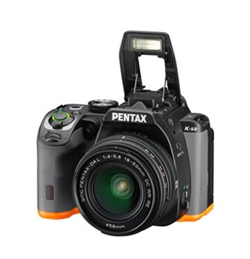 Pentax K-S2 Spiegelreflexkamera (20 Megapixel, 7,6 cm (3 Zoll) LCD-Display, Full-HD-Video, Wi-Fi, GPS, NFC, HDMI, USB 2.0) Double-Zoom-Kit inkl. 18-50mm und 50-200mm WR-Objektiv schwarz/orange - 2