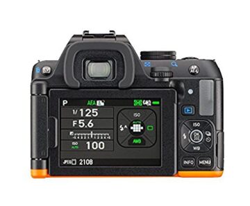 Pentax K-S2 Spiegelreflexkamera (20 Megapixel, 7,6 cm (3 Zoll) LCD-Display, Full-HD-Video, Wi-Fi, GPS, NFC, HDMI, USB 2.0) nur Gehäuse schwarz/orange - 4