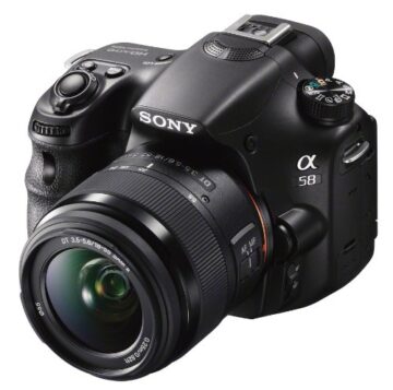 Sony SLT-A58Y SLR-Digitalkamera (20,1 Megapixel, 6,7 cm (2,7 Zoll) LCD-Display, APS HD CMOS-Sensor, HDMI, USB 2.0)  inkl. SAL 18-55mm & SAL 55-200mm Objektiv schwarz - 6